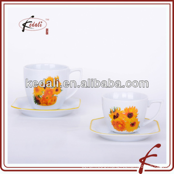 China Factory Wholesale Ceramic Porcelain Coffee Cup And Saucer